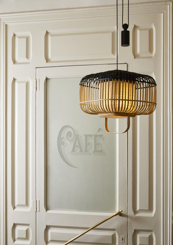 Suspension Bamboo square s noir, Forestier