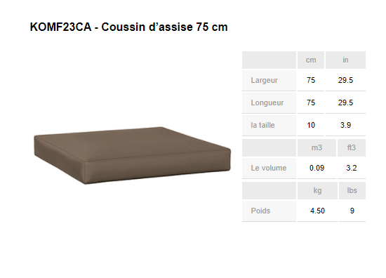 Fauteuil salon KOMFY avec coussins assise et dossier, Sifas
