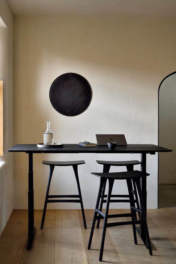 Plateau en chêne noir - pour le bureau ajustable Bok, Ethnicraft