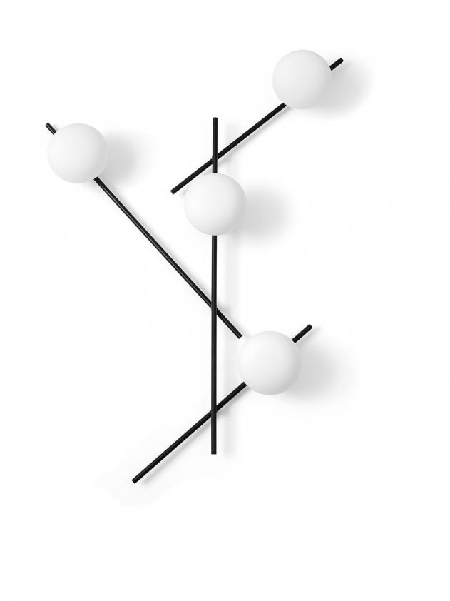 Applique Mikado 4L verre blanc, Miloox