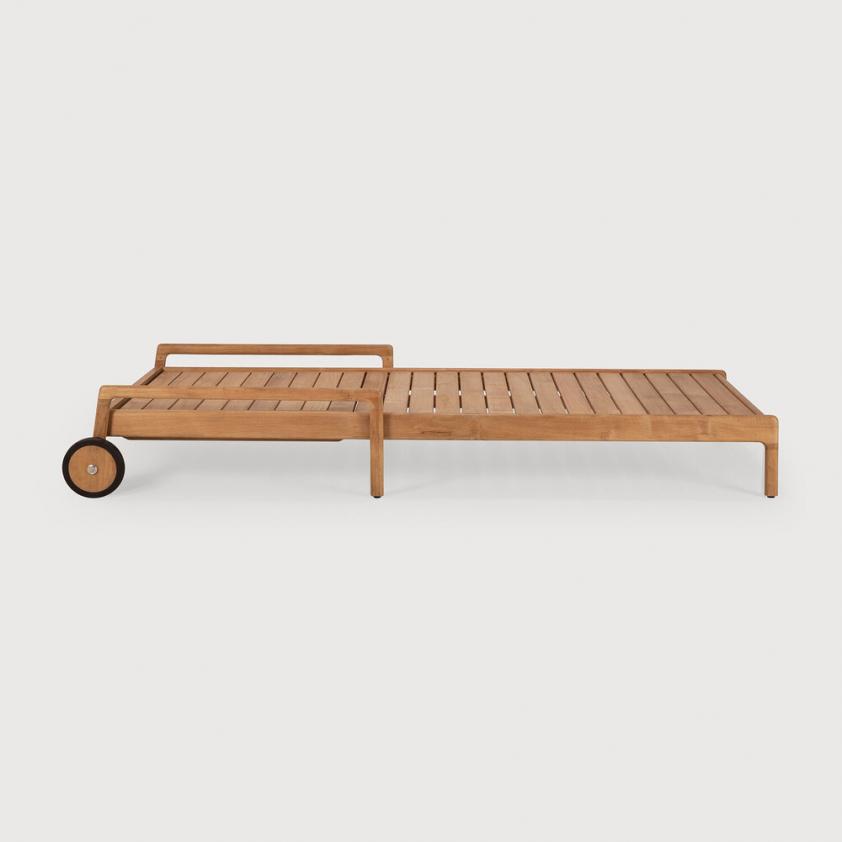 Chaise-longue inclinable de jardin Jack en teck, Ethnicraft