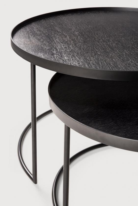 Set de tables basses pour plateaux ronds Small/Large, Ethnicraft