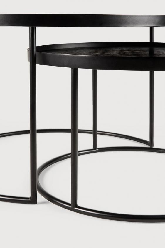 Set de tables basses pour plateaux ronds Small/Large, Ethnicraft