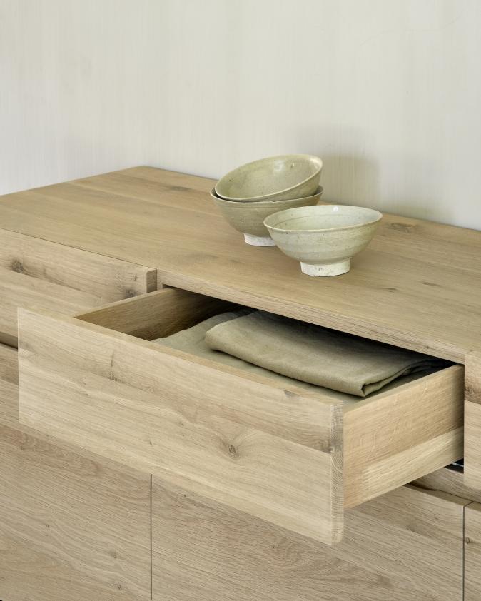 Buffet bas chêne 4 portes Ligna, Ethnicraft