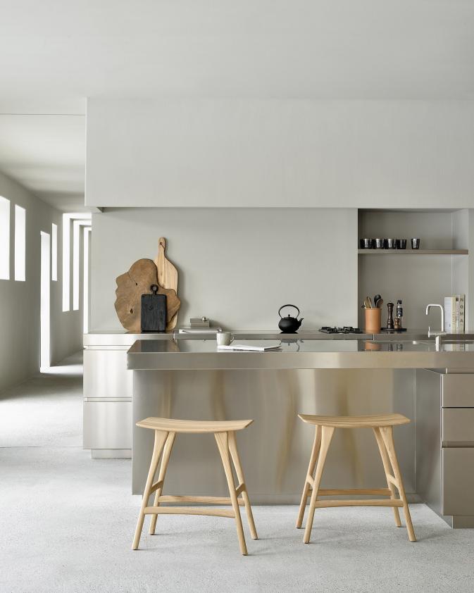 Tabouret de bar Osso en chêne huilée H67, Ethnicraft