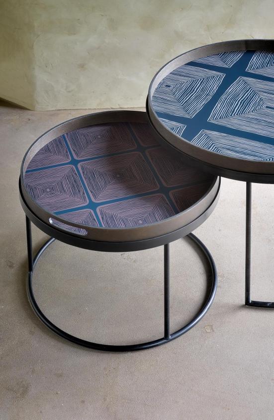 Set de tables basses pour plateaux ronds Small/Large, Ethnicraft