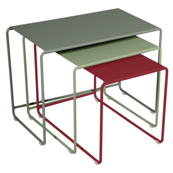Trilogie de tables basses gigognes OULALA, Fermob