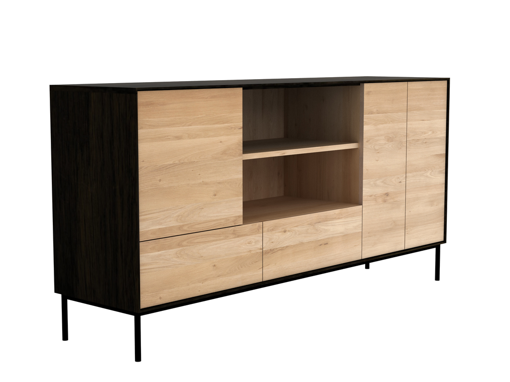 Buffet Blackbird en chêne - 3 portes 2 tiroirs, Ethnicraft
