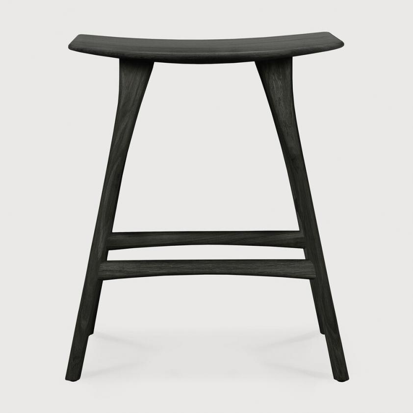 Tabouret de bar Osso en chêne noir - vernis H67, Ethnicraft