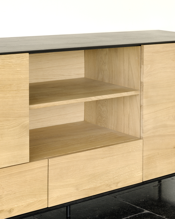 Buffet Blackbird en chêne - 3 portes 2 tiroirs, Ethnicraft