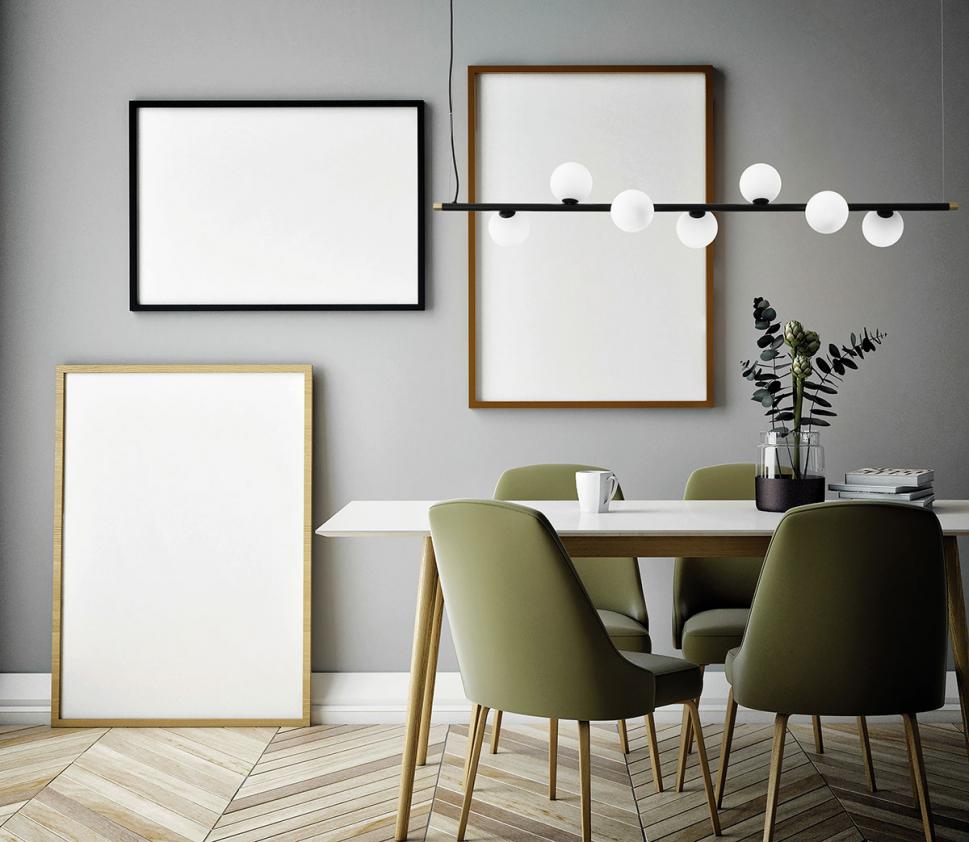 Lampe suspension 7 lumières Pomì, Miloox