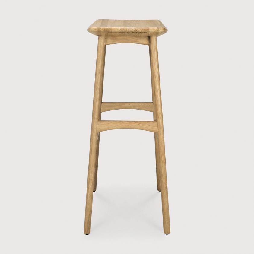 Tabouret de bar Osso en chêne vernis H80, Ethnicraft
