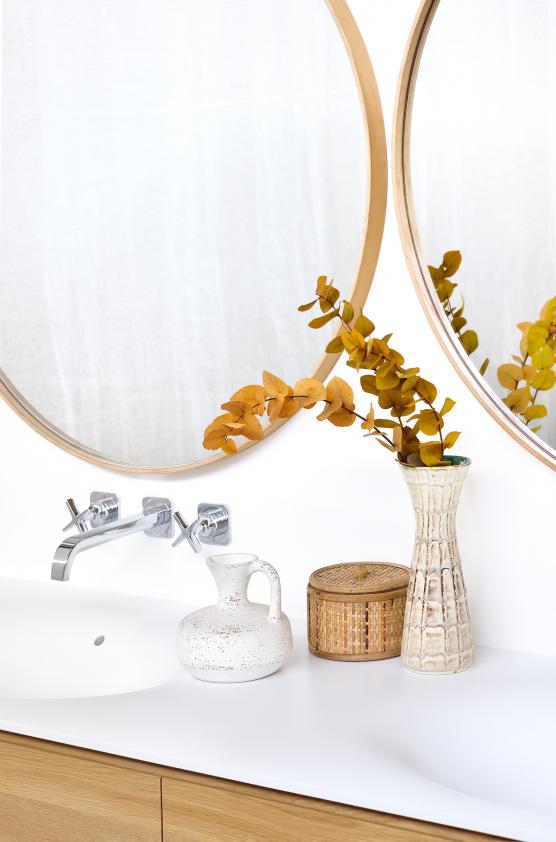 Miroir Layers rond en chêne, Ethnicraft