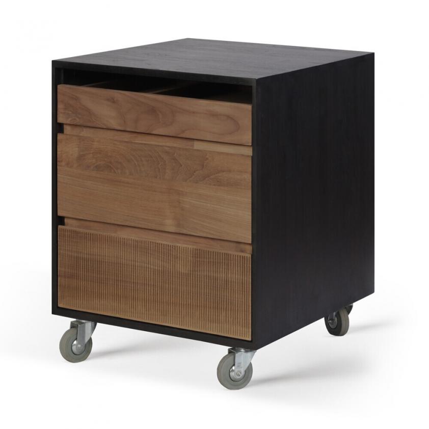 Caisson Oscar en teck 3 tiroirs, Ethnicraft