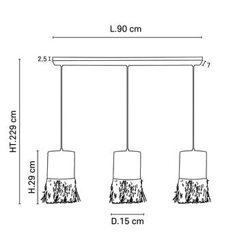 Suspension Formentera  3l, Market set