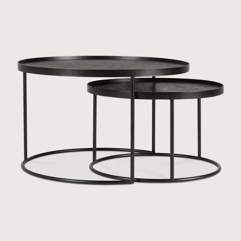 Set de tables basses pour plateaux ronds Small/Large, Ethnicraft