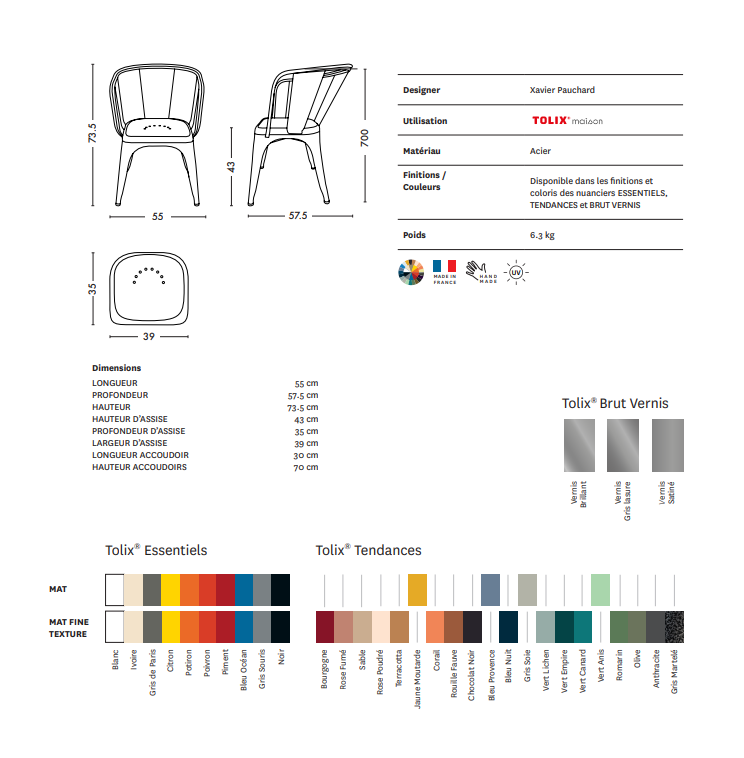 FAUTEUIL D, Tolix