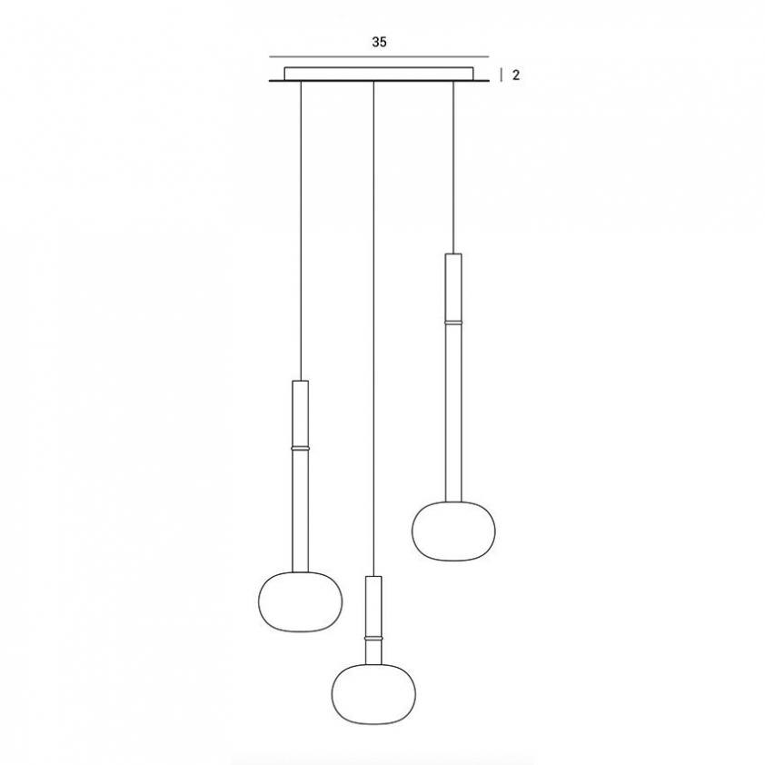 Lampe 3 lumières Mose , Miloox