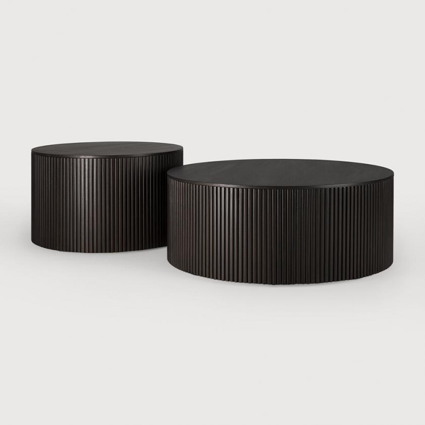 Table basse ronde Roller Max en acajou, Ethnicraft