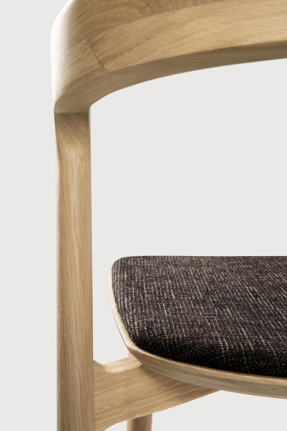 Chaise Bok en chêne assise tissu, Ethnicraft