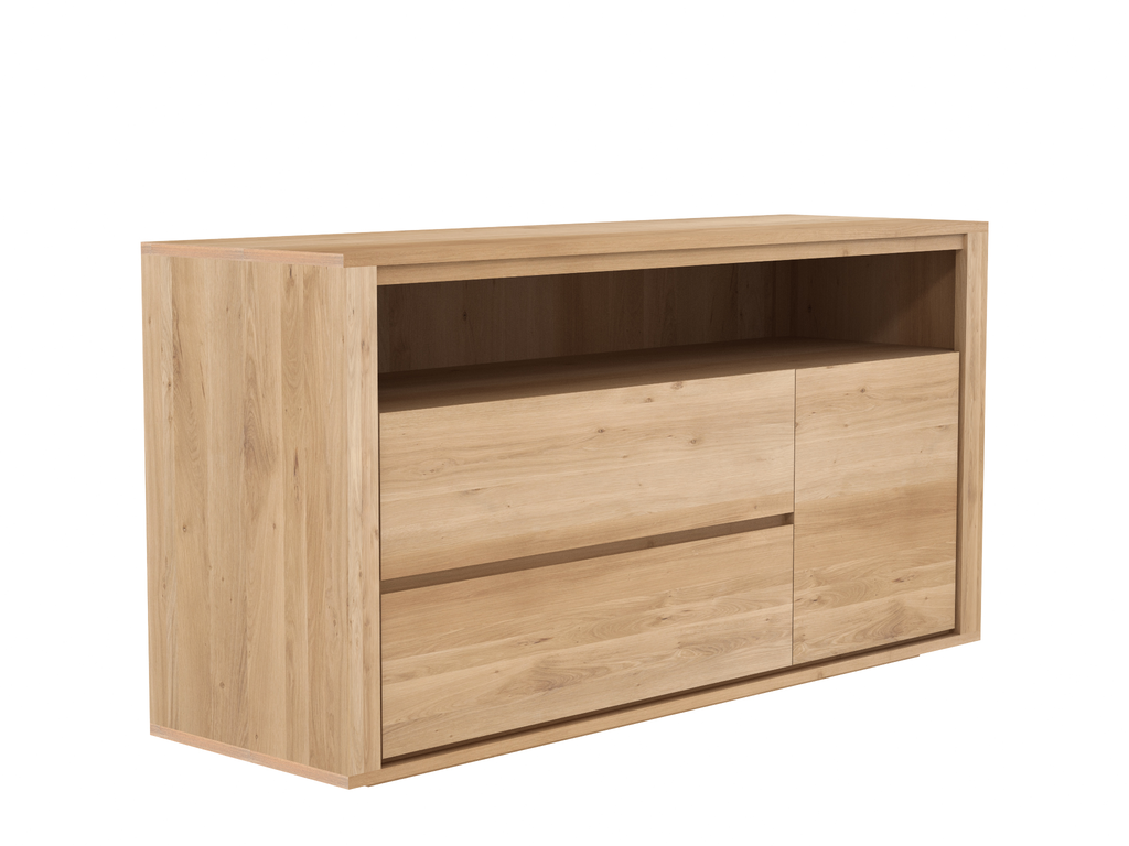 Commode chêne 1 porte 2 tiroirs Shadow, Ethnicraft
