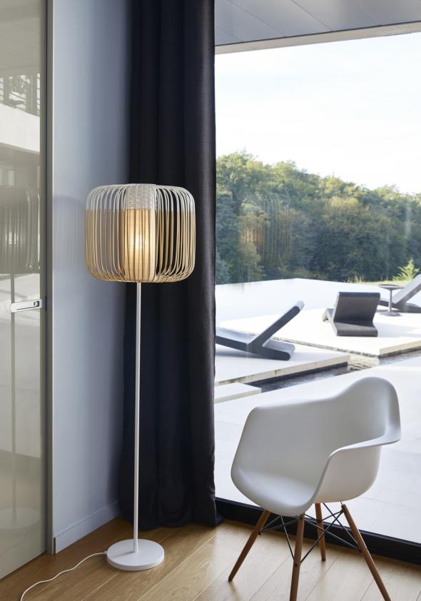 Lampadaire Bamboo light h 150cm blanc, Forestier