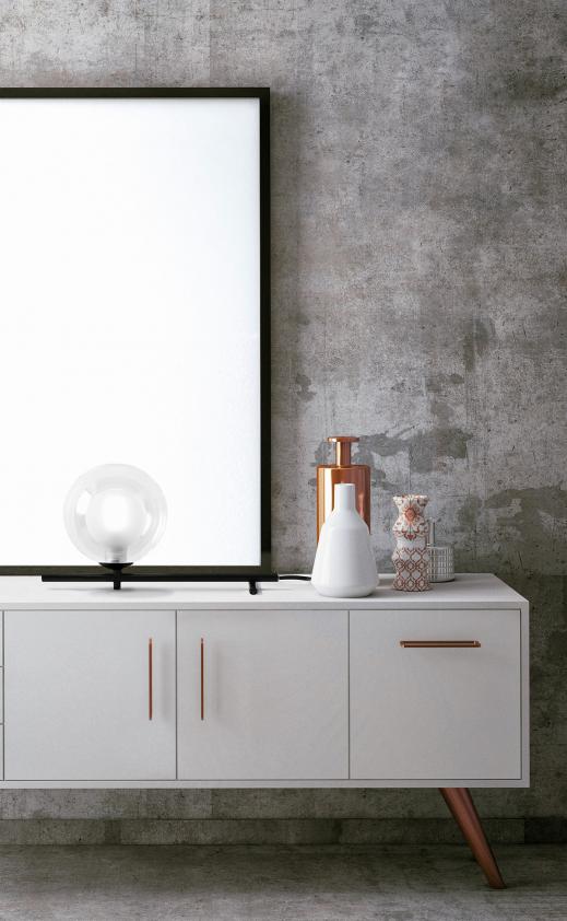Lampe de table Mikado verre transparent, Miloox