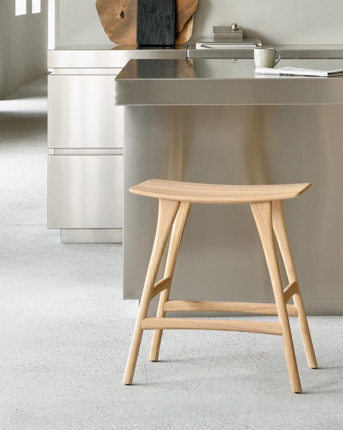 Tabouret de bar Osso en chêne huilée H67, Ethnicraft