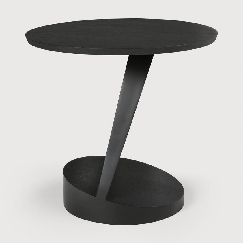 Table d&#039;appoint Oblic en teck noir, Ethnicraft