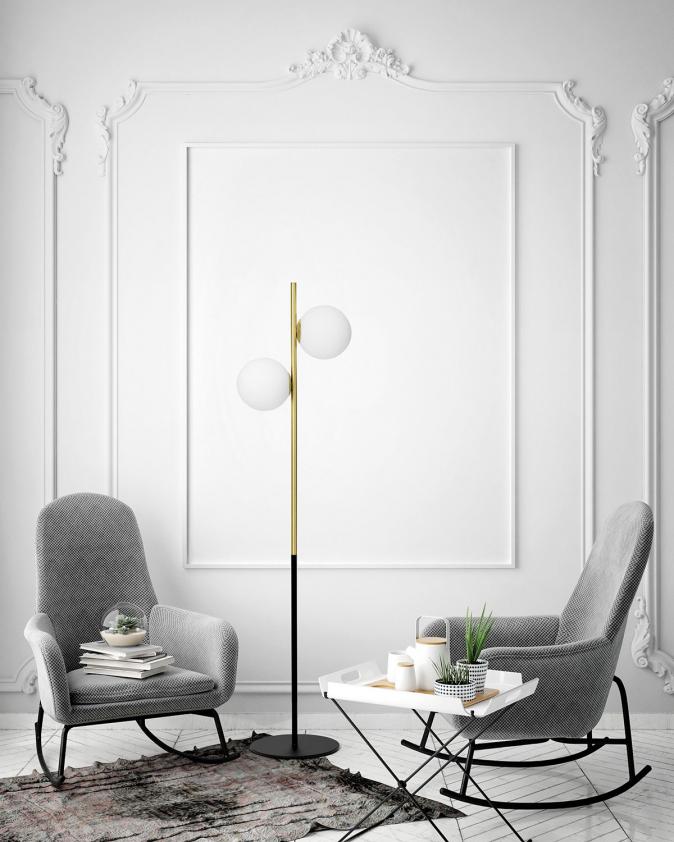 Lampadaire Jugen Black, Miloox