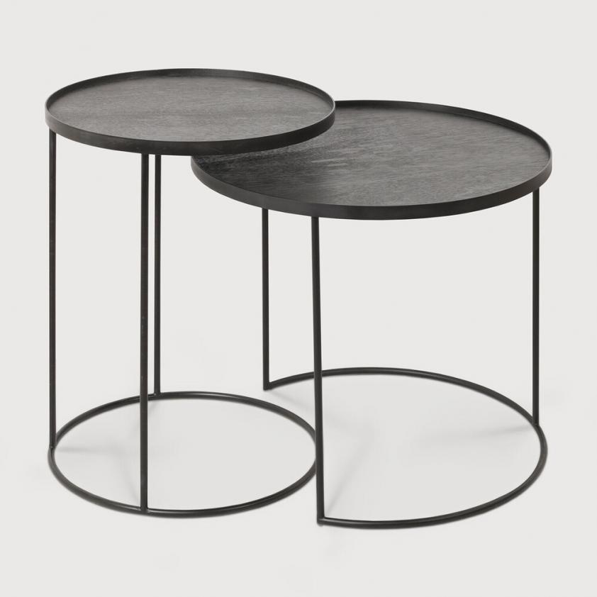 Set de tables d&#039;appoint pour plateaux ronds, Ethnicraft