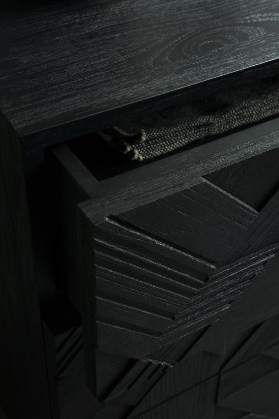 Commode Graphic en teck noir, Ethnicraft