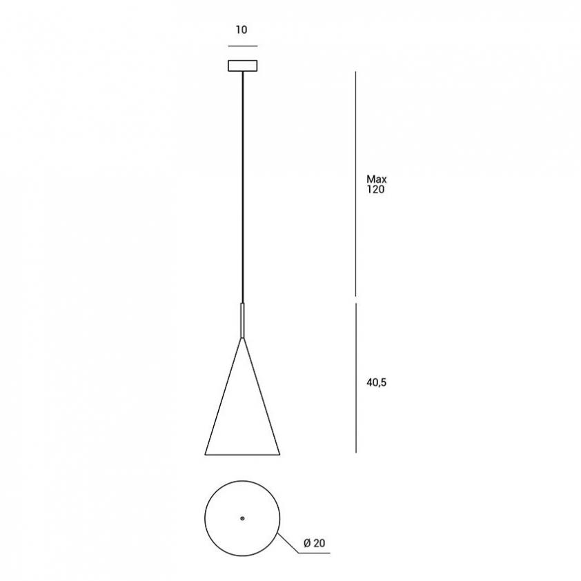 Lampe suspension en métal Samoi, Miloox
