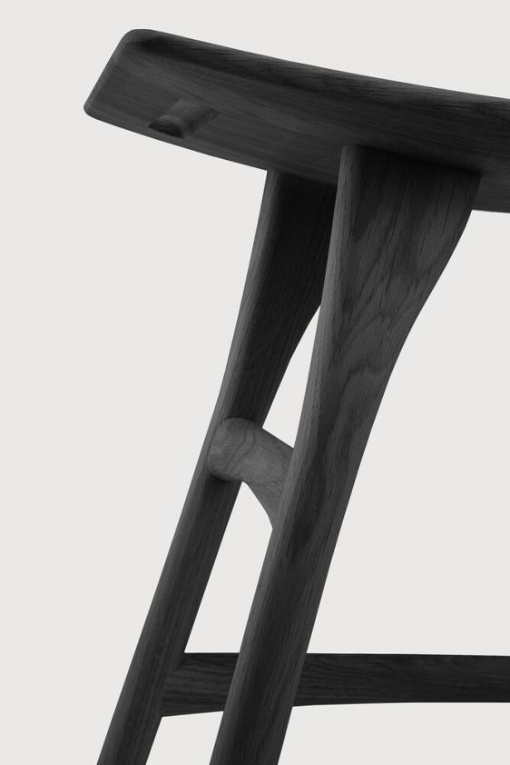 Tabouret Osso en chêne noir- vernis H48, Ethnicraft