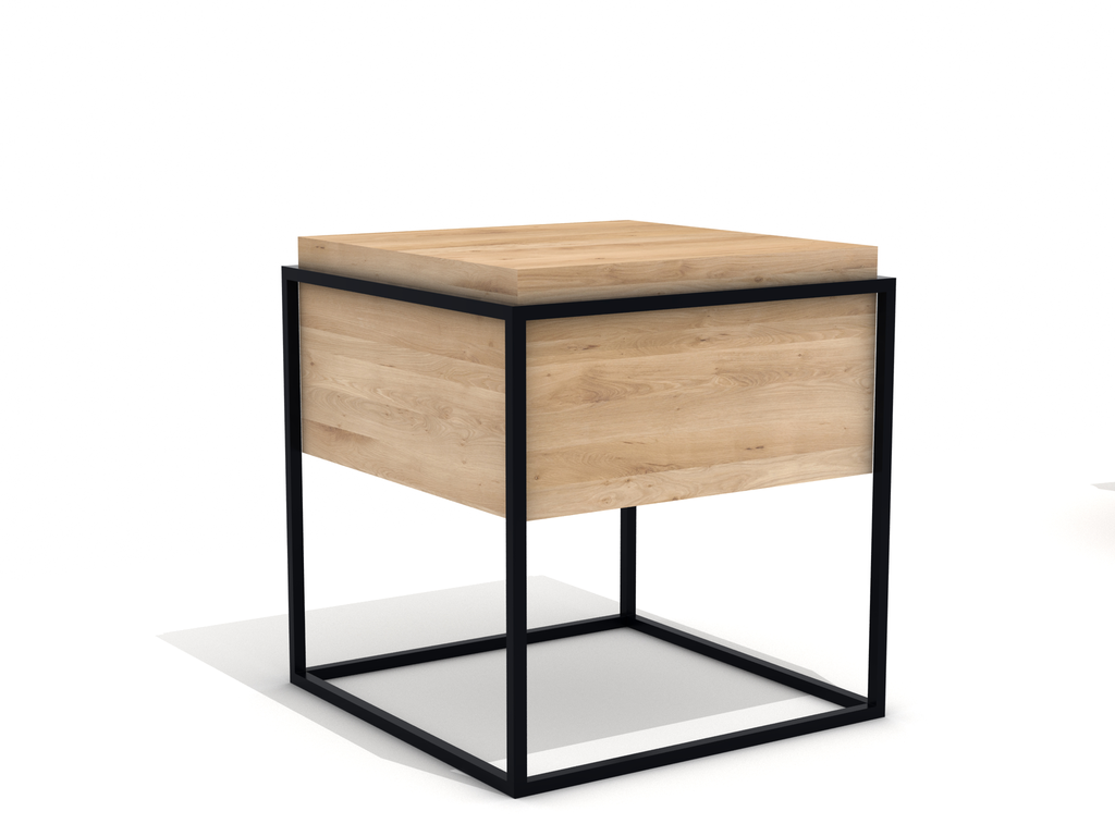Table de chevet Monolit en chêne noir, Ethnicraft