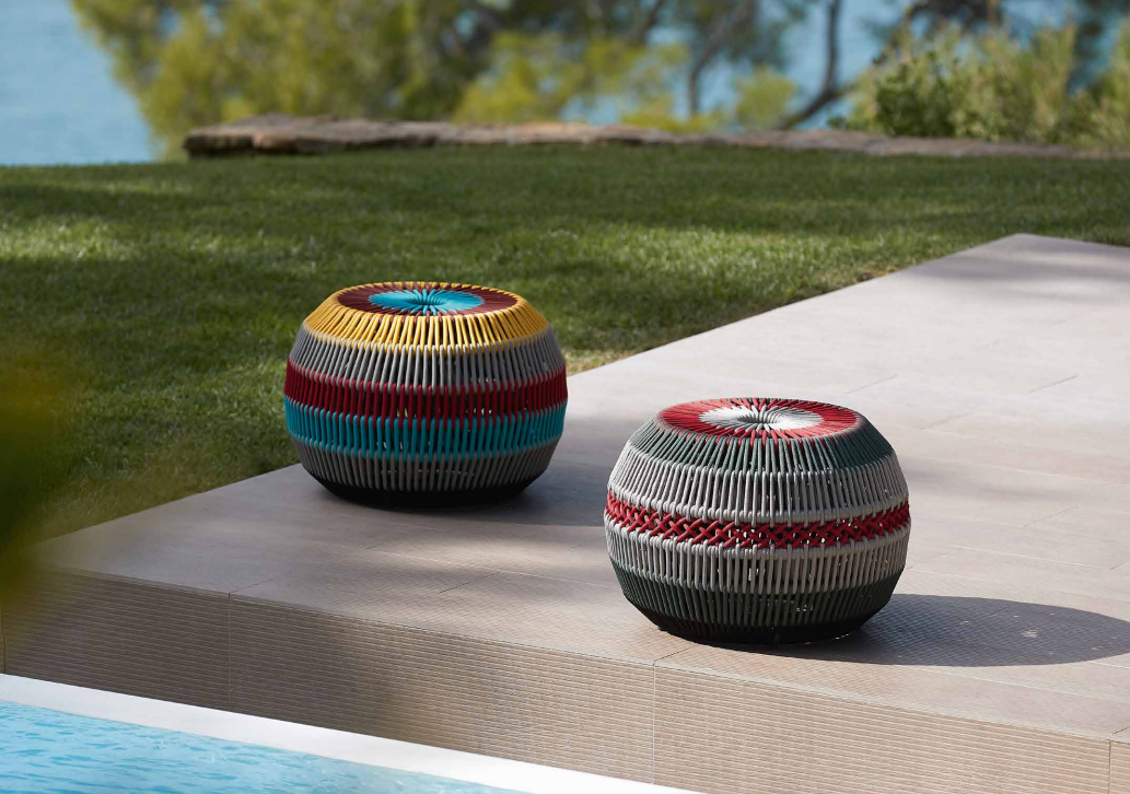 Pouf TAM TAM red et kaki, Sifas