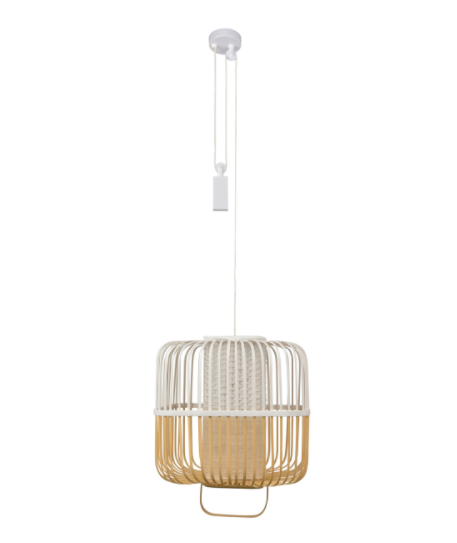Suspension Bamboo square M blanc, Forestier
