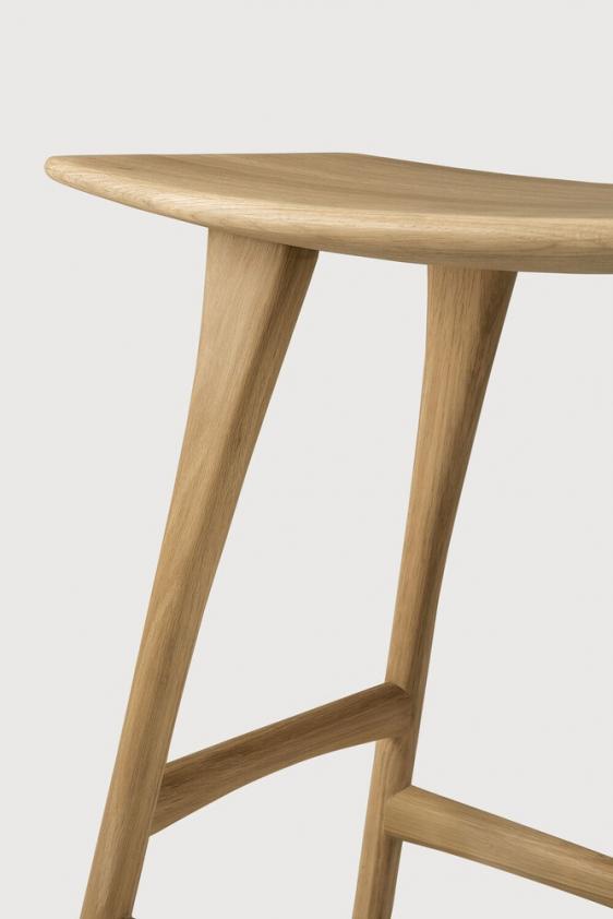 Tabouret de bar Osso en chêne huilée H67, Ethnicraft