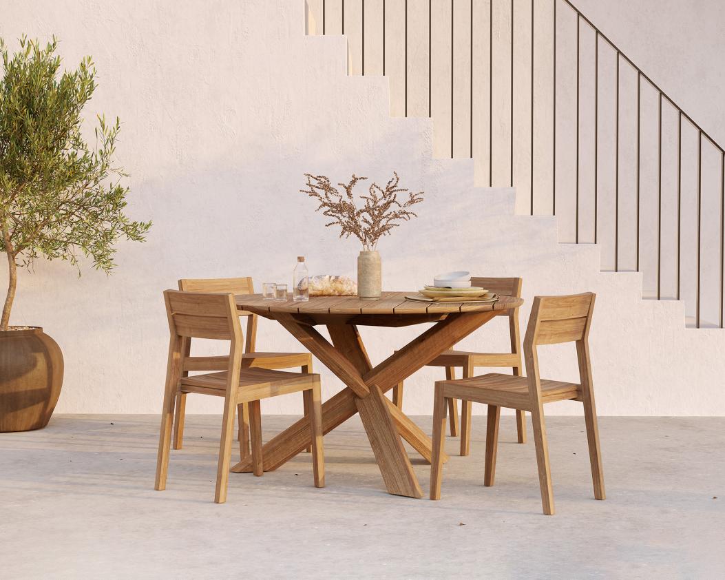 Table de jardin Circle en teck, Ethnicraft