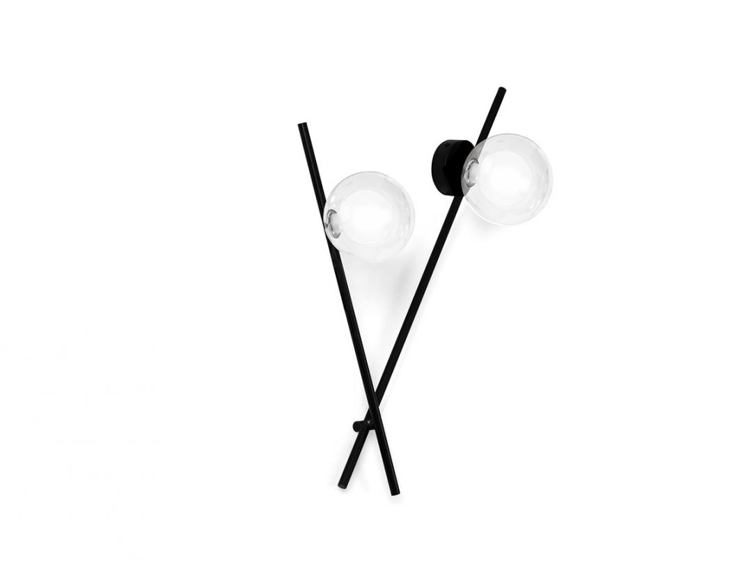  Applique Mikado 2L verre transparent, Miloox