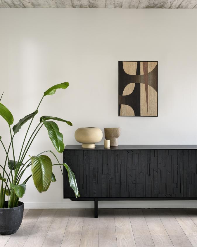 Buffet Mosaic en teck 4 portes, Ethnicraft