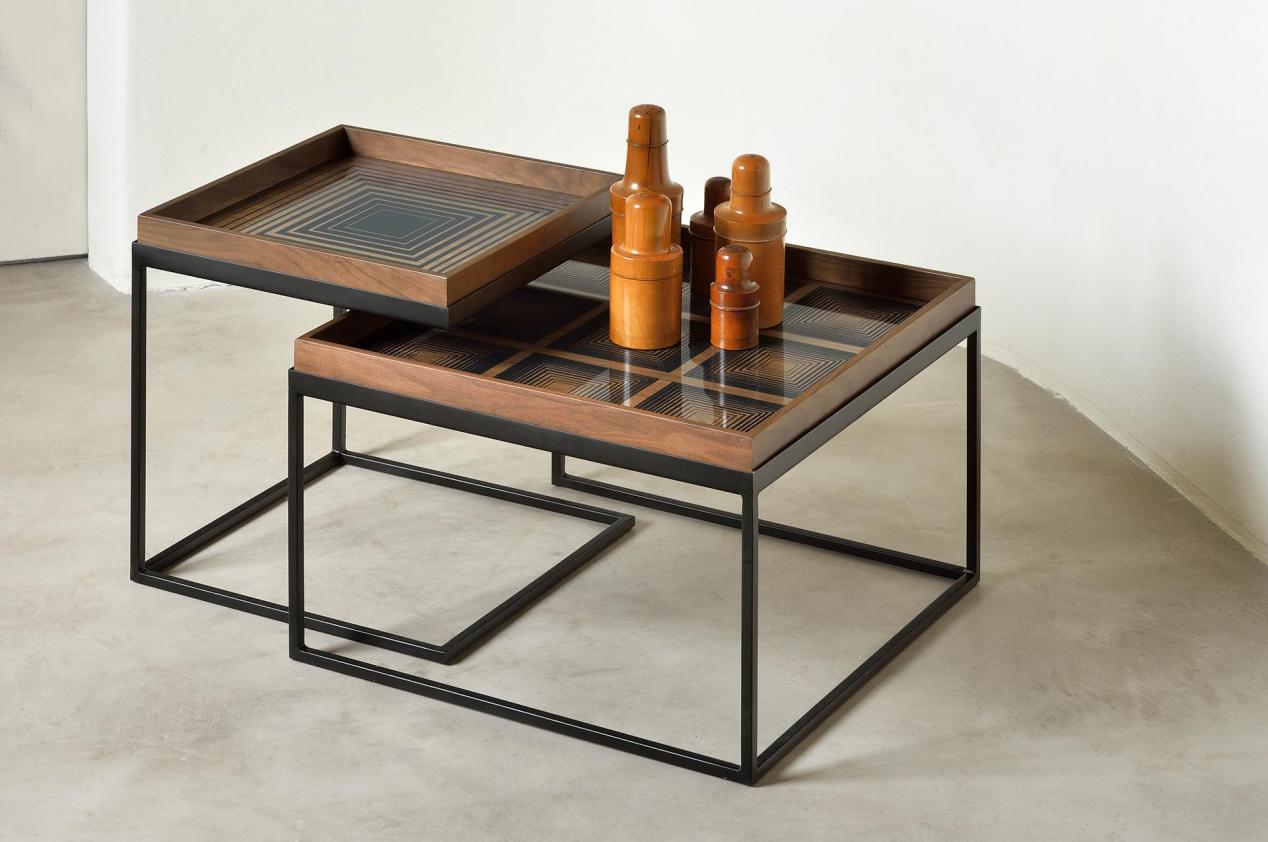 Set de tables à plateau Square, Ethnicraft