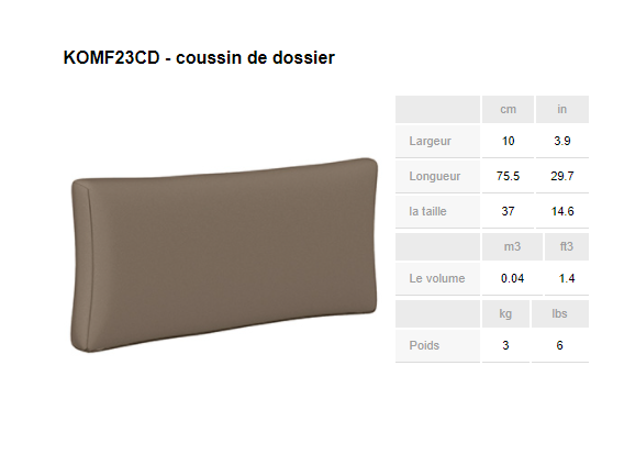 Fauteuil salon KOMFY avec coussins assise et dossier, Sifas