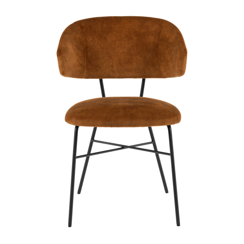 Chaise Toro avec dossier incurvé piétement métallique, Mobitec