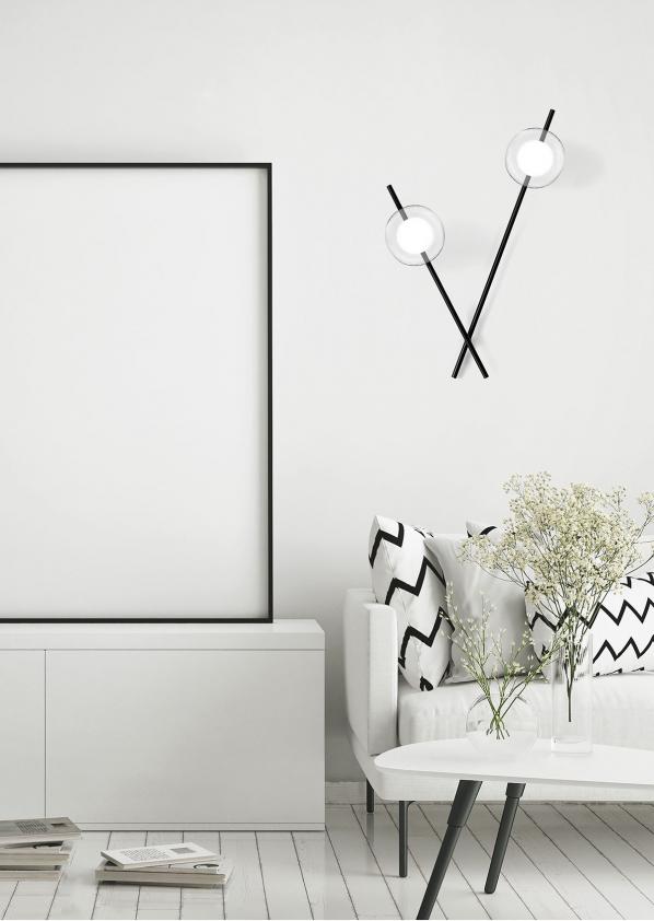  Applique Mikado 2L verre transparent, Miloox