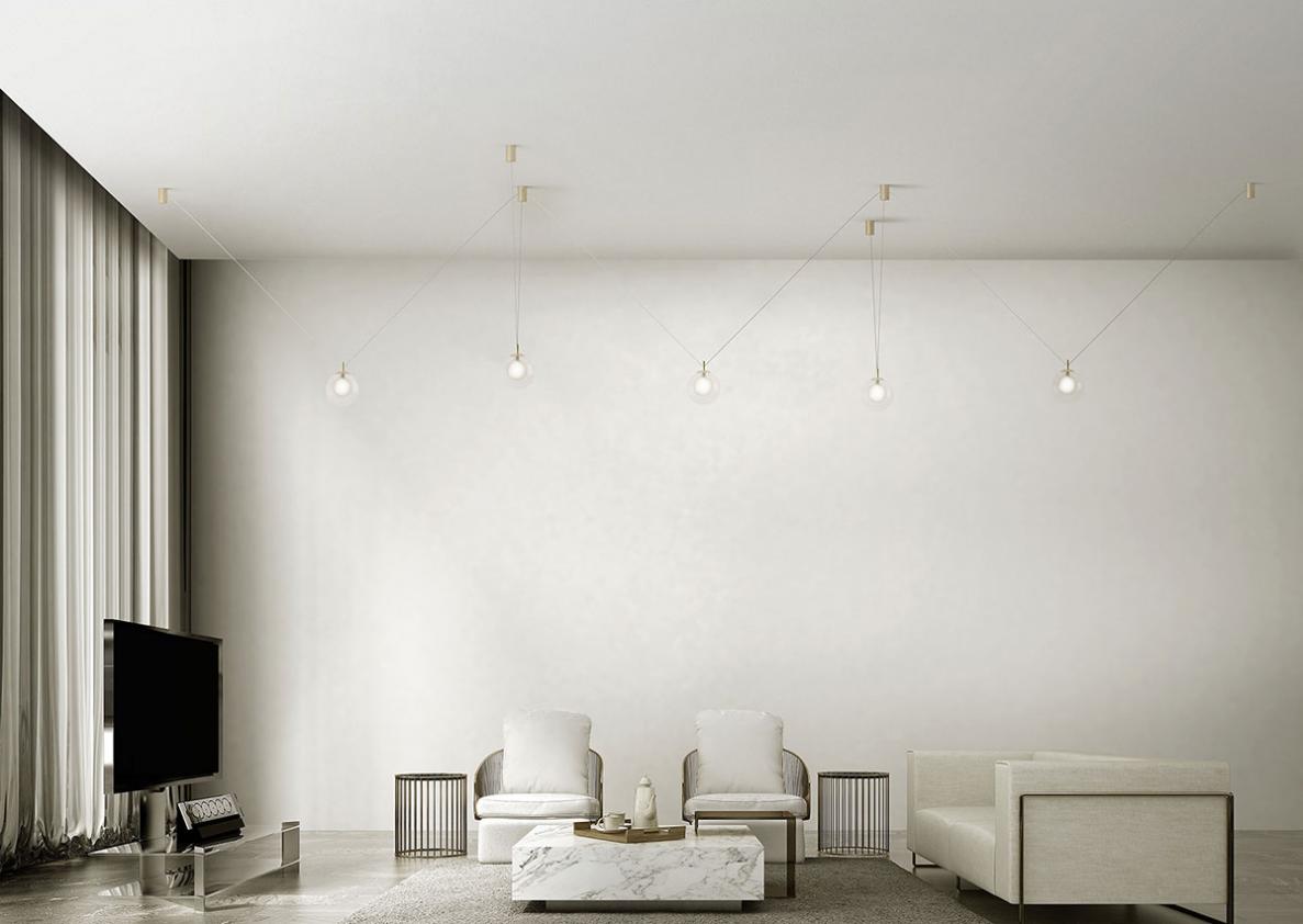 Suspension Aladino variable 3 lampe, Miloox