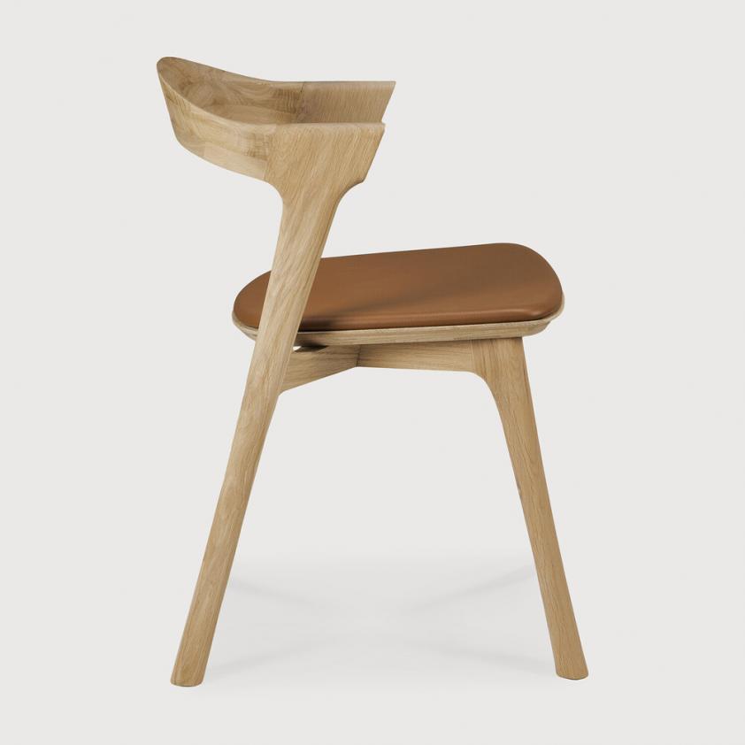 Chaise Bok en chêne cuir Cognac, Ethnicraft