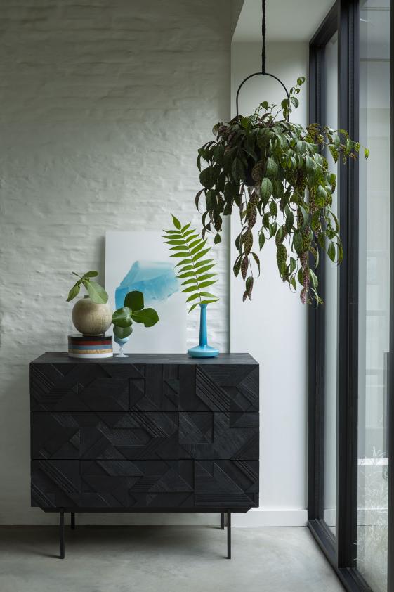 Commode Graphic en teck noir, Ethnicraft
