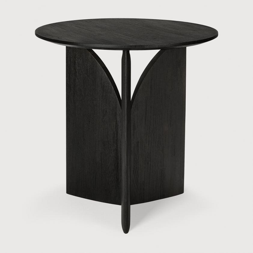 Table d&#039;appoint Fin en teck noir, Ethnicraft
