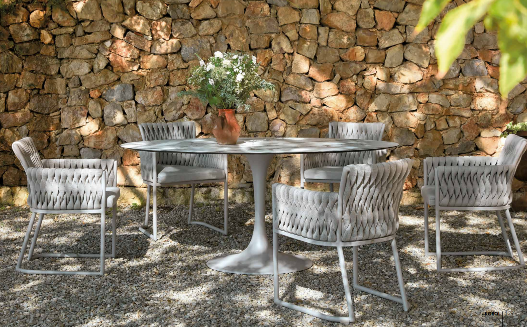 Table ovale KOROL plateau HPL, Sifas